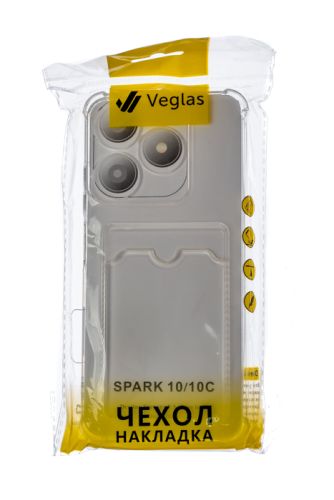 Чехол-накладка для TECNO Spark 10/10C VEGLAS Air Pocket прозрачный оптом, в розницу Центр Компаньон фото 4