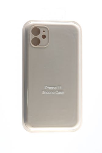 Чехол-накладка для iPhone 11 SILICONE CASE Защита камеры кремовый (11) оптом, в розницу Центр Компаньон