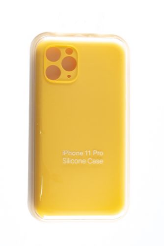 Чехол-накладка для iPhone 11 Pro SILICONE CASE Защита камеры желтый (4) оптом, в розницу Центр Компаньон