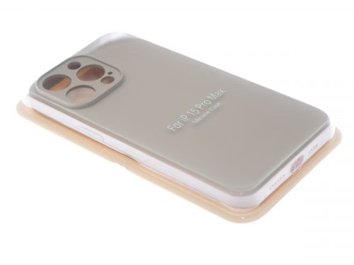 Чехол-накладка для iPhone 15 Pro Max VEGLAS SILICONE CASE NL Защита камеры молочно-белый (10) оптом, в розницу Центр Компаньон фото 2