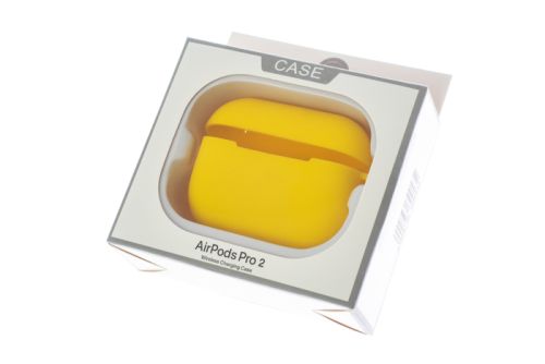 Чехол для наушников Airpods Pro 2 Silicone желтый оптом, в розницу Центр Компаньон фото 4