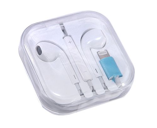 Наушники проводные EURO 1:1 для iPhone 7 Lightning  AAA коробка белый оптом, в розницу Центр Компаньон фото 3
