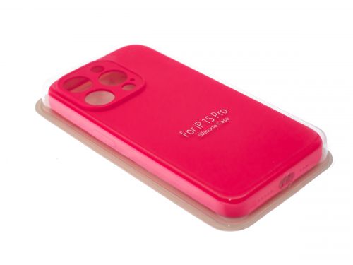 Чехол-накладка для iPhone 15 Pro VEGLAS SILICONE CASE NL Защита камеры глубокий розовый (47) оптом, в розницу Центр Компаньон фото 2