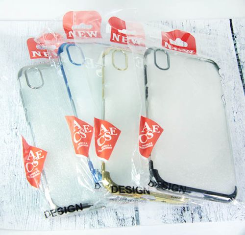 Чехол-накладка для iPhone XR ELECTROPLATED TPU DOKA черный оптом, в розницу Центр Компаньон фото 3