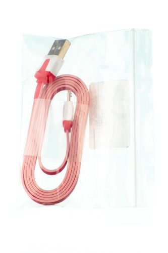 Кабель USB-Micro USB Flat Длинный штекер пакет бело-красный оптом, в розницу Центр Компаньон фото 3