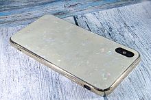 Купить Чехол-накладка для iPhone X/XS SPANGLES GLASS TPU золото																														 оптом, в розницу в ОРЦ Компаньон