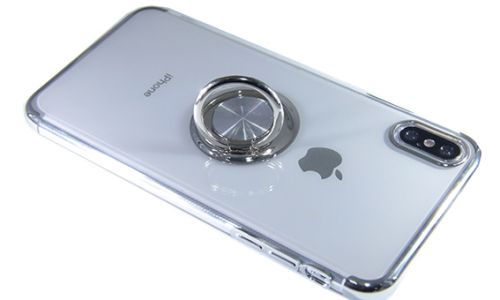 Чехол-накладка для iPhone XS Max ELECTROPLATED TPU КОЛЬЦО серебро оптом, в розницу Центр Компаньон фото 3