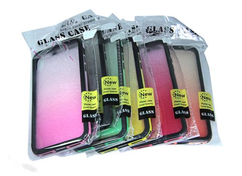 Чехол-накладка для iPhone XR GRADIENT TPU+Glass розовый оптом, в розницу Центр Компаньон фото 3