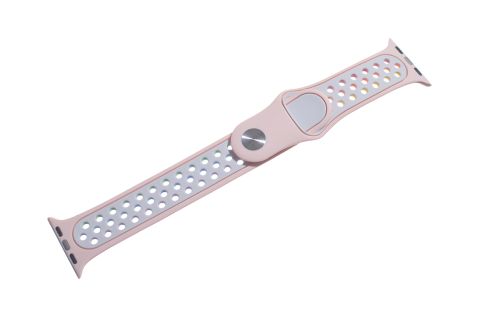 Ремешок для Apple Watch Sport Colorful Отверстия 38/40/41mm светло-розовый оптом, в розницу Центр Компаньон фото 2
