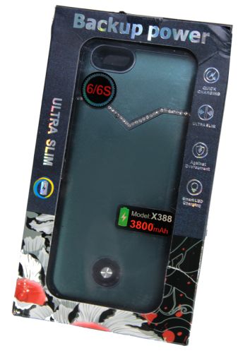 Внешний АКБ чехол для iPhone 6 (4.7) NYX X3-AL/X388 3800mAh графит оптом, в розницу Центр Компаньон фото 3