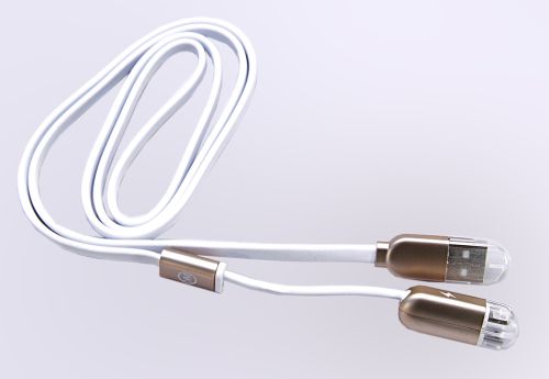 Кабель USB 2в1 MicroUSB-Lightning 8Pin WK белый оптом, в розницу Центр Компаньон фото 5