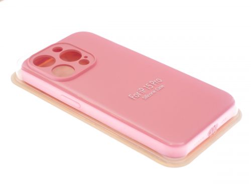 Чехол-накладка для iPhone 15 Pro VEGLAS SILICONE CASE NL Защита камеры розовый (6) оптом, в розницу Центр Компаньон фото 2