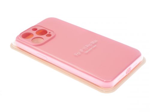 Чехол-накладка для iPhone 15 Pro Max VEGLAS SILICONE CASE NL Защита камеры розовый (6) оптом, в розницу Центр Компаньон фото 2