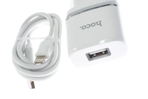 СЗУ USB 1А HOCO C11 кабель Lightning 8Pin белый, Ограниченно годен оптом, в розницу Центр Компаньон фото 2