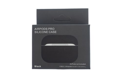 Чехол для наушников Airpods Pro Silicone без карабина черный оптом, в розницу Центр Компаньон фото 4