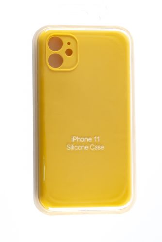 Чехол-накладка для iPhone 11 SILICONE CASE Защита камеры желтый (4) оптом, в розницу Центр Компаньон