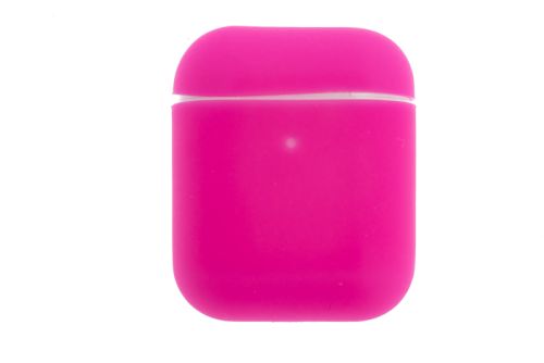 Чехол для наушников Airpods Silicone без карабина ярко-розовый оптом, в розницу Центр Компаньон фото 4