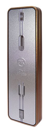 Кабель USB 2в1 MicroUSB-Lightning 8Pin WK белый оптом, в розницу Центр Компаньон фото 2