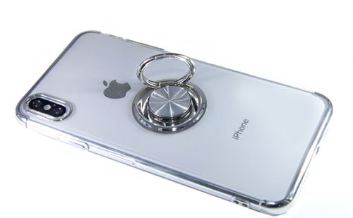Чехол-накладка для iPhone XS Max ELECTROPLATED TPU КОЛЬЦО серебро оптом, в розницу Центр Компаньон фото 4