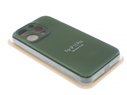 Чехол-накладка для iPhone 15 Pro VEGLAS SILICONE CASE NL Защита камеры хаки (64) оптом, в розницу Центр Компаньон фото 2