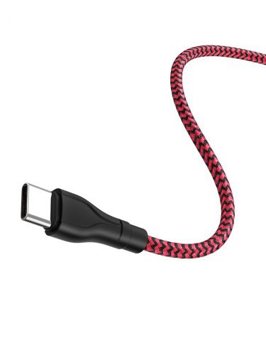 Кабель USB Type-C BOROFONE BX39 Beneficial 2.4A 1м черно-красный оптом, в розницу Центр Компаньон фото 2