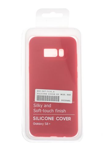 Чехол-накладка для Samsung G955F S8 Plus SILICONE CASE OP закрытый красный (1) оптом, в розницу Центр Компаньон фото 4