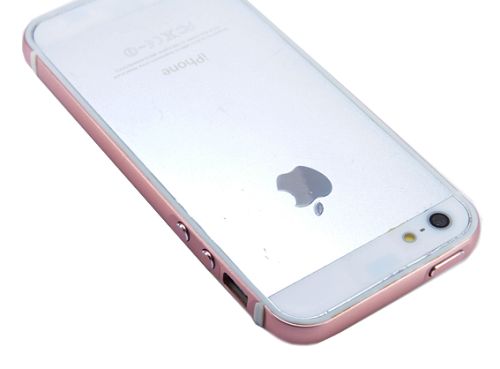 Бампер для iPhone 5/5S/SE Metal+TPU розовое золото оптом, в розницу Центр Компаньон фото 3