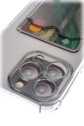 Чехол-накладка для iPhone 15 Pro Max VEGLAS Air Pocket черно-прозрачный оптом, в розницу Центр Компаньон фото 2
