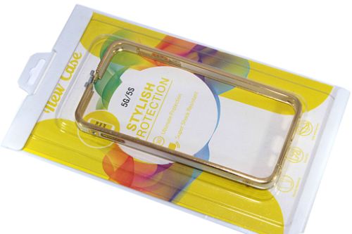 Бампер для iPhone 5 мет HERMES блистер золото-белый оптом, в розницу Центр Компаньон фото 3