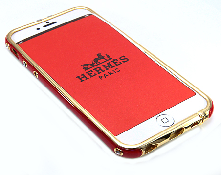 Бампер для iPhone 6/6S мет HERMES золото-красный оптом, в розницу Центр Компаньон фото 3