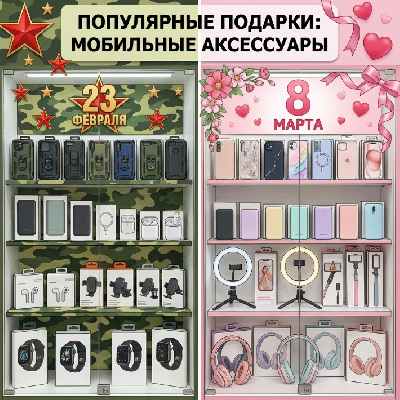 Аксессуары к 23 февраля и 8 марта: что чаще всего берут в подарок