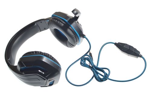Наушники проводные KOMC M203 GAME головные черно-синий оптом, в розницу Центр Компаньон фото 2