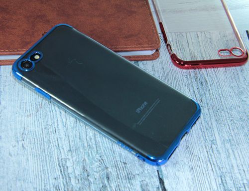 Чехол-накладка для iPhone 7/8/SE ELECTROPLATED TPU DOKA синий - оптовая продажа фото 2 Чехол-накладка для iPhone 7/8/SE ELECTROPLATED TPU DOKA синий - фото фото 2
