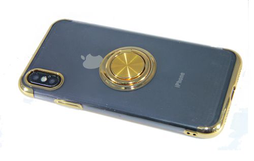 Чехол-накладка для iPhone X/XS ELECTROPLATED TPU КОЛЬЦО золото оптом, в розницу Центр Компаньон фото 2