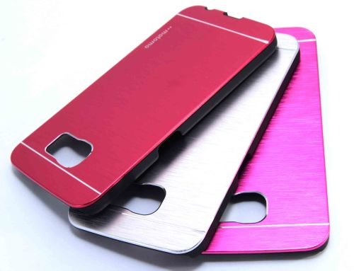 Чехол-накладка для Samsung G920 S6 MOTOMO мет/пластик ярко-розов оптом, в розницу Центр Компаньон фото 3
