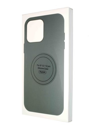 Чехол-накладка для iPhone 12\12 Pro SILICONE TPU NL поддержка MagSafe темно-зеленый коробка оптом, в розницу Центр Компаньон фото 4