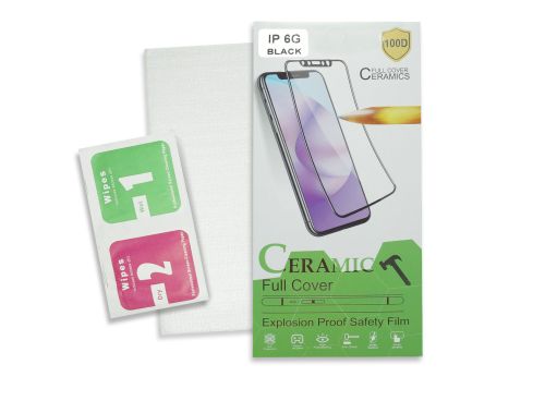 Защитная пленка для iPhone 6/6S CERAMIC картон черный оптом, в розницу Центр Компаньон фото 2