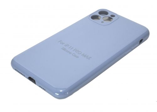 Чехол-накладка для iPhone 11 Pro Max VEGLAS SILICONE CASE Защита камеры сиренево-голубой (5) - фото фото 2