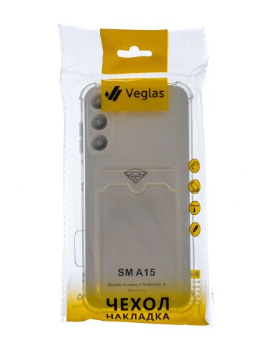 Чехол-накладка для Samsung A155F A15 VEGLAS Air Pocket прозрачный оптом, в розницу Центр Компаньон фото 4