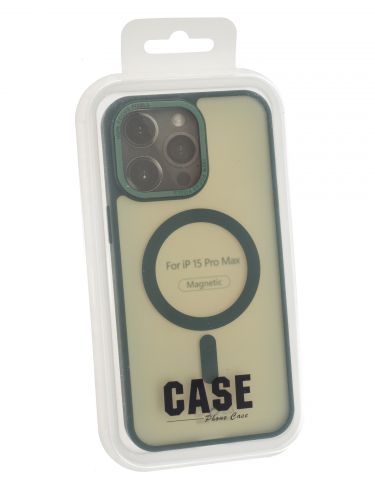 Чехол-накладка для iPhone 15 Pro Max VEGLAS Fog Magnetic зеленый оптом, в розницу Центр Компаньон фото 4