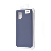 Чехол-накладка для Samsung A315F A31 VEGLAS SILICONE CASE закрытый темно-синий (8) - фото