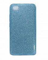 Чехол-накладка для XIAOMI Redmi Note 5A JZZS Shinny 3в1 TPU синяя - фото