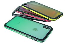 Купить Чехол-накладка для iPhone X/XS GRADIENT TPU+Glass зеленый оптом, в розницу в ОРЦ Компаньон