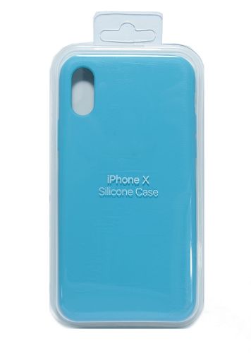 Чехол-накладка для iPhone X/XS SILICONE CASE голубой (16) оптом, в розницу Центр Компаньон фото 2