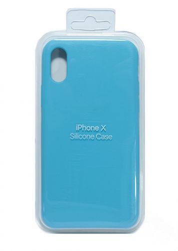 Чехол-накладка для iPhone X/XS SILICONE CASE голубой (16) - оптовая продажа фото 2 Чехол-накладка для iPhone X/XS SILICONE CASE голубой (16) - фото фото 2