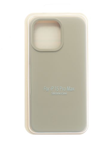 Чехол-накладка для iPhone 15 Pro Max SILICONE CASE закрытый молочно-белый (10) оптом, в розницу Центр Компаньон