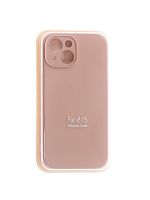 Купить Чехол-накладка для iPhone 15 VEGLAS SILICONE CASE NL Защита камеры светло-розовый (19) оптом, в розницу в ОРЦ Компаньон