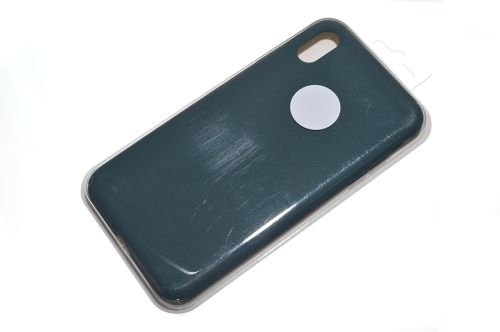 Чехол-накладка для iPhone XS Max SILICONE CASE закрытый темно-зеленый (49) оптом, в розницу Центр Компаньон фото 2
