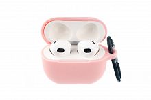 Чехол для наушников Airpods 3 Silicone розовый - фото