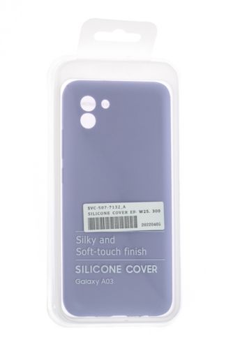 Чехол-накладка для Samsung A035F A03 SILICONE CASE OP закрытый сиреневый (13) - фото фото 4
